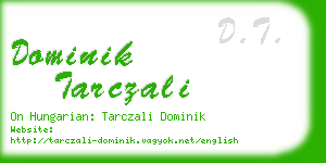 dominik tarczali business card